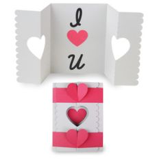i heart you folded card
