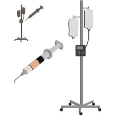 syringe and iv