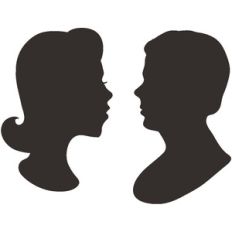 husband and wife silhouette