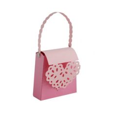 doily heart purse