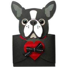 boston terrier hug gift card holder