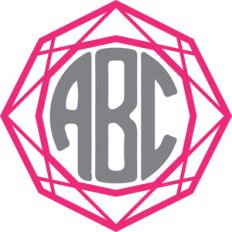 geometric monogram frame