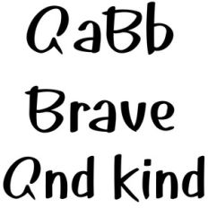 brave and kind font