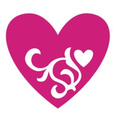 heart with inside flourish