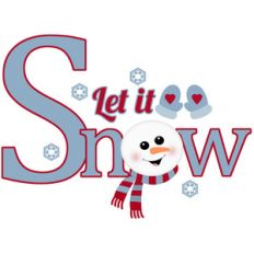 let it snow word art