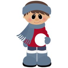 boy holding snowball