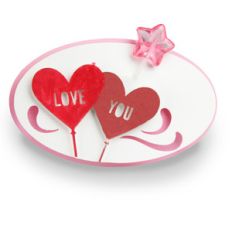 heart balloon sucker flat card