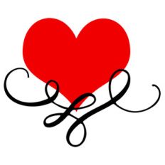 heart with scroll