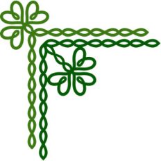 celtic shamrock corners