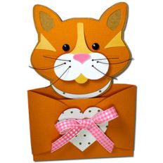 cat hug gift card holder