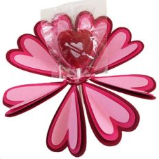 3d heart flower lollipop