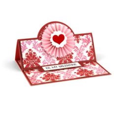 a2 easel card valentine rosette