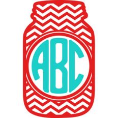chevron jar monogram
