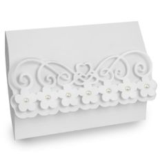 flower flourish folded wedding card