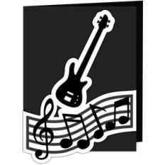 bass guitar card