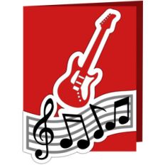 electric guitar card
