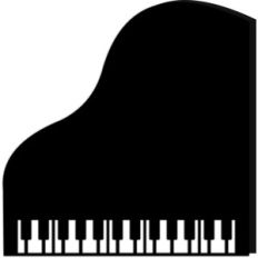 grand piano card