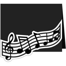 musical notes card