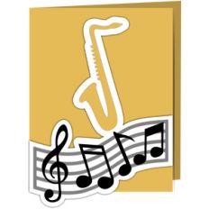 saxophone card
