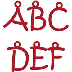 charms a - f (uppercase)