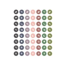 weather planner stickers- rose, slate and moss