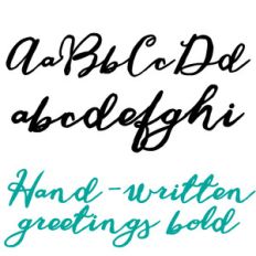ld hand-written greetings bold