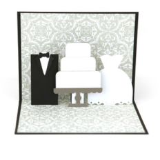 a2 wedding pop up card