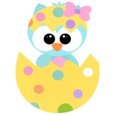 easter owl inside egg