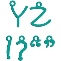 charms y - z (uppercase)