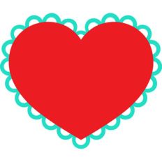 scallop valentine card