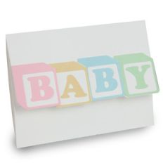 baby blocks folded card