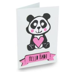 hello baby panda folded card