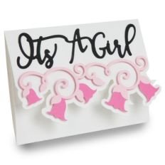it's a girl - double folded card
