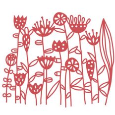 meadow flowers papercut