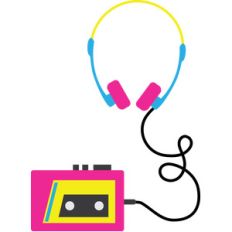 cassette player with headphones