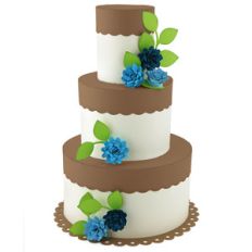 tiered cake with flowers