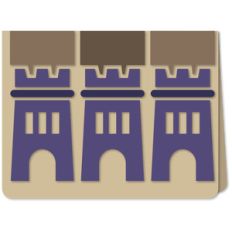 rook chess trio a6 card