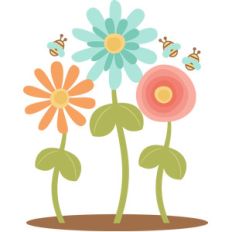 flowers with bees