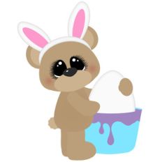 bear painting egg