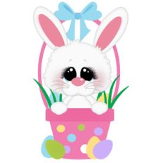 easter bunny in basket