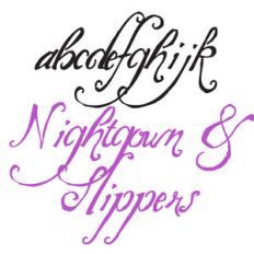 pn nightgown and slippers