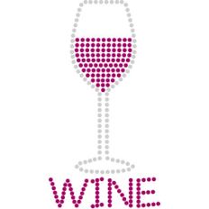 rhinestone glass of wine