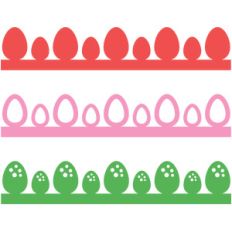 easter eggs set borders