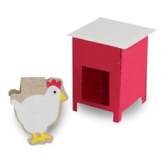 little farm set - chicken and coop