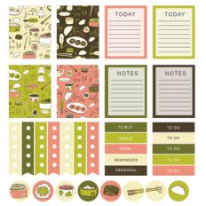 sushi/dim sum planner stickers- eclp