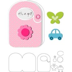 baby bib card shape