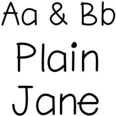 plain jane font