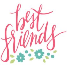 best friends handlettered
