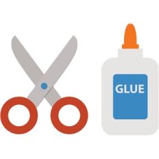 glue and scissors