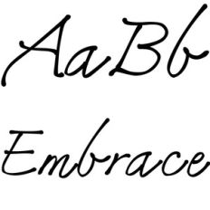 embrace font